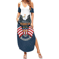 Personalized United States 4th Of July Family Matching Summer Maxi Dress and Hawaiian Shirt 250 Years Of Freedom USA Power Eagle - Wonder Print Shop