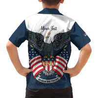 Personalized United States 4th Of July Family Matching Tank Maxi Dress and Hawaiian Shirt 250 Years Of Freedom USA Power Eagle - Wonder Print Shop