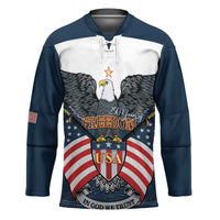 Personalized United States 4th Of July Hockey Jersey 250 Years Of Freedom USA Power Eagle - Wonder Print Shop