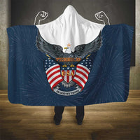 United States 4th Of July Hooded Blanket 250 Years Of Freedom USA Power Eagle - Wonder Print Shop