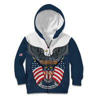 Personalized United States 4th Of July Kid Hoodie 250 Years Of Freedom USA Power Eagle - Wonder Print Shop