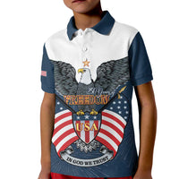 Personalized United States 4th Of July Kid Polo Shirt 250 Years Of Freedom USA Power Eagle - Wonder Print Shop