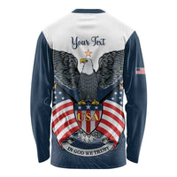 Personalized United States 4th Of July Long Sleeve Shirt 250 Years Of Freedom USA Power Eagle - Wonder Print Shop