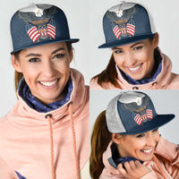 United States 4th Of July Mesh Trucker Cap 250 Years Of Freedom USA Power Eagle - Wonder Print Shop