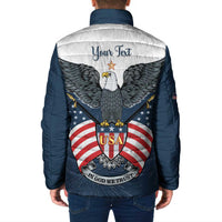 Personalized United States 4th Of July Padded Jacket 250 Years Of Freedom USA Power Eagle - Wonder Print Shop