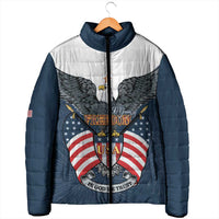 Personalized United States 4th Of July Padded Jacket 250 Years Of Freedom USA Power Eagle - Wonder Print Shop