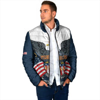 Personalized United States 4th Of July Padded Jacket 250 Years Of Freedom USA Power Eagle - Wonder Print Shop
