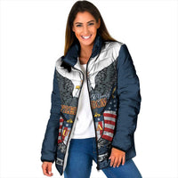 Personalized United States 4th Of July Padded Jacket 250 Years Of Freedom USA Power Eagle - Wonder Print Shop