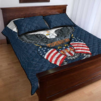 United States 4th Of July Quilt Bed Set 250 Years Of Freedom USA Power Eagle - Wonder Print Shop