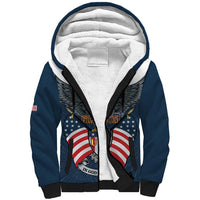 Personalized United States 4th Of July Sherpa Hoodie 250 Years Of Freedom USA Power Eagle - Wonder Print Shop