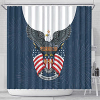 United States 4th Of July Shower Curtain 250 Years Of Freedom USA Power Eagle - Wonder Print Shop