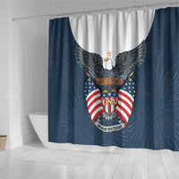 United States 4th Of July Shower Curtain 250 Years Of Freedom USA Power Eagle - Wonder Print Shop