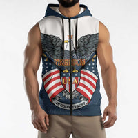 Personalized United States 4th Of July Sleeveless Zip Hoodie 250 Years Of Freedom USA Power Eagle - Wonder Print Shop