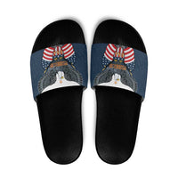 United States 4th Of July Slide Sandals 250 Years Of Freedom USA Power Eagle - Wonder Print Shop