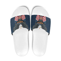 United States 4th Of July Slide Sandals 250 Years Of Freedom USA Power Eagle - Wonder Print Shop