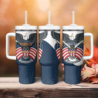 Personalized United States 4th Of July Tumbler With Handle 250 Years Of Freedom USA Power Eagle - Wonder Print Shop