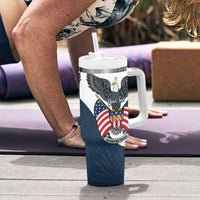 Personalized United States 4th Of July Tumbler With Handle 250 Years Of Freedom USA Power Eagle - Wonder Print Shop