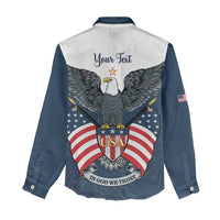 Personalized United States 4th Of July Women Casual Shirt 250 Years Of Freedom USA Power Eagle - Wonder Print Shop