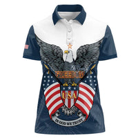 Personalized United States 4th Of July Women Polo Shirt 250 Years Of Freedom USA Power Eagle - Wonder Print Shop