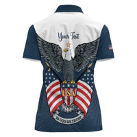 Personalized United States 4th Of July Women Polo Shirt 250 Years Of Freedom USA Power Eagle - Wonder Print Shop