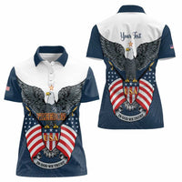 Personalized United States 4th Of July Women Polo Shirt 250 Years Of Freedom USA Power Eagle - Wonder Print Shop