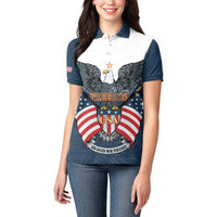 Personalized United States 4th Of July Women Polo Shirt 250 Years Of Freedom USA Power Eagle - Wonder Print Shop