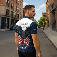 Personalized United States 4th Of July Zipper Polo Shirt 250 Years Of Freedom USA Power Eagle - Wonder Print Shop