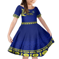 Personalised Fiji Natabua High School Family Matching Off Shoulder Short Dress and Hawaiian Shirt Fijian Tapa Pattern - Wonder Print Shop