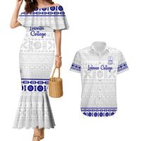Personalised Fiji Labasa College Couples Matching Mermaid Dress and Hawaiian Shirt Fijian Tapa Pattern - Wonder Print Shop