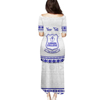 Personalised Fiji Labasa College Family Matching Puletasi Dress and Hawaiian Shirt Fijian Tapa Pattern - Wonder Print Shop