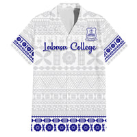 Personalised Fiji Labasa College Family Matching Short Sleeve Bodycon Dress and Hawaiian Shirt Fijian Tapa Pattern - Wonder Print Shop