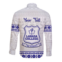 Personalised Fiji Labasa College Long Sleeve Button Shirt Fijian Tapa Pattern - Wonder Print Shop