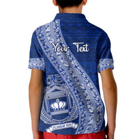 Personalised Fiji Queen Victoria School Kid Polo Shirt Fijian Tapa Pattern - Wonder Print Shop