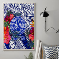 Personalised Samoana High School Canvas Wall Art American Samoa Schools Polynesian Tropical Flowers - Wonder Print Shop