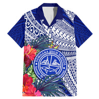 Personalised Samoana High School Family Matching Mermaid Dress and Hawaiian Shirt American Samoa Schools Polynesian Tropical Flowers - Wonder Print Shop