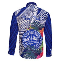 Personalised Samoana High School Family Matching Summer Maxi Dress and Hawaiian Shirt American Samoa Schools Polynesian Tropical Flowers - Wonder Print Shop