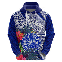 Personalised Samoana High School Hoodie American Samoa Schools Polynesian Tropical Flowers - Wonder Print Shop