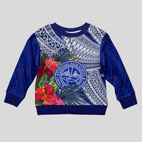 Personalised Samoana High School Kid Ugly Christmas Sweater American Samoa Schools Polynesian Tropical Flowers - Wonder Print Shop