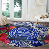personalised-samoana-high-school-round-carpet-american-samoa-schools-polynesian-tropical-flowers