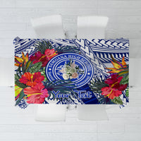 Personalised Samoana High School Tablecloth American Samoa Schools Polynesian Tropical Flowers - Wonder Print Shop