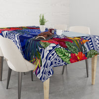 Personalised Samoana High School Tablecloth American Samoa Schools Polynesian Tropical Flowers - Wonder Print Shop