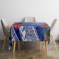 Personalised Samoana High School Tablecloth American Samoa Schools Polynesian Tropical Flowers - Wonder Print Shop