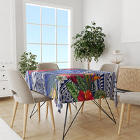 Personalised Samoana High School Tablecloth American Samoa Schools Polynesian Tropical Flowers - Wonder Print Shop