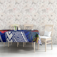 Personalised Samoana High School Tablecloth American Samoa Schools Polynesian Tropical Flowers - Wonder Print Shop