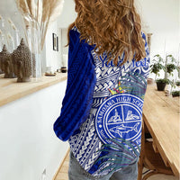 Personalised Samoana High School Women Casual Shirt American Samoa Schools Polynesian Tropical Flowers - Wonder Print Shop