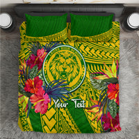 Personalised Leone High School Bedding Set American Samoa Schools Polynesian Tropical Flowers - Wonder Print Shop