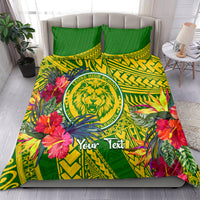 Personalised Leone High School Bedding Set American Samoa Schools Polynesian Tropical Flowers - Wonder Print Shop
