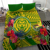Personalised Leone High School Bedding Set American Samoa Schools Polynesian Tropical Flowers - Wonder Print Shop