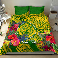 Personalised Leone High School Bedding Set American Samoa Schools Polynesian Tropical Flowers - Wonder Print Shop