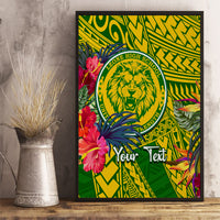 Personalised Leone High School Canvas Wall Art American Samoa Schools Polynesian Tropical Flowers - Wonder Print Shop